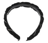 Healvian Rhinestone Hairband for Women Thin Elegant Braid Headband Sparkly Bling Embellish for Wedding Hair Accessories and Dressy Occasions Rhinestone Jewelry Band