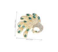 Healvian Rhinestone Peacock Brooch Pin Luxury Animal Brooch for Women Fancy Dress Jewelry for Special Occasions