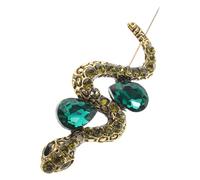 Healvian Rhinestone Snake Brooch Pin for Clothes Distinctive Animal Jewelry for Men and Women Vintage Snake Suit Lapel Pin Sturdy Craftsmanship Unique Aesthetic Corsage Accessory