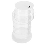 Healvian Rotating Desk Storage Box Multi-layer Acrylic Organizer for Figure Displaying Holder Rotating Table Organizer for Hair Tie Storage