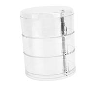 Healvian Rotating Multi Layer Storage Box Organizer for Jewelry Cosmetics Desktop Rack Compact Durable Holder for Rings Earrings Necklaces Bracelets