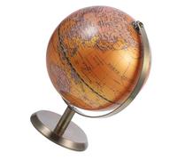 Healvian Rotating Small Globe for Home Decor and Office Desk with English Labels, Abs and Metal Material, Resist Wear, for Living Rooms and Classroom Geography Teaching