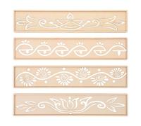 Healvian Scroll Pattern Cutout Template for Flowers Painting Drawing Template Canvas Stencil Farmhouse Floral Stencil for Wood Sign for Wall Paint