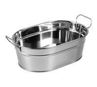 Healvian Seafood Barrel Container Stainless Steel Silver Large Capacity Easy to Clean Anti-rust Creative Simple Bright Look for Restaurant Use