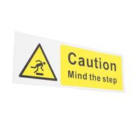 Healvian Self-adhesive Waterproof Caution Warning Signs for Steps 30x10cm - Mind The Step Safety Stickers for Stairs and Floors, Anti-collision Workplace Safety Decals for Indoor