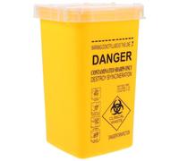 Healvian Sharps Bin 1 Litre - Portable Sharps Box for Needles, Syringes & Tattoo Blades - Secure Needle Disposal Container with Locking Lid for Diabetic Home & Travel Use