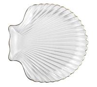 Healvian Shell Shape Plate Dessert Plate 8.5inch Glass Multi-Purpose Practical Unique Design Home Kitchens Restaurants