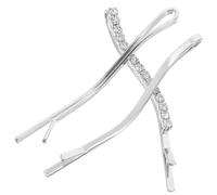 Healvian Shiny Rhinestone Korean Hair Clips Set Elegant Curved Bobby Pins for Women Lightweight Side Bang Hairpins Durable Stylish Accessories Inspired by Japanese Aesthetics for Fine and