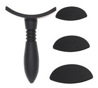 Healvian Silicone Eyeshadow Stamp 4pcs Set Black Handle Large Medium Small Stencils Lazy Eye Makeup Tool Convenient Applicator for Women Eye Shadow Powder Blending and Crease Makeup