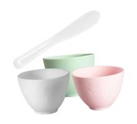 Healvian Silicone Facial Mask Mixing Bowl with Large Stick Food Grade Soft Bowls in White Pink Green DIY Face Mask Tool Kit for Spa and Beauty Salon Use