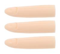 Healvian Silicone Practice Fingers with Realistic Touch and Feel 3pcs Beige Versatile Practice Finger Replacement for Nail Art Training for Home Salon and Classroom Training