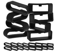 Healvian Silicone Watch Strap Holder Loop in Black, Strong and Sturdy Watch Band Fastener Rings for Smartwatch Strap Replacement, Protect and Secure Different Sizes and Shapes Wristbands