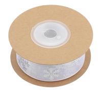 Healvian Silver Foil Snowflake Chiffon Ribbon Wrinkle Resistant Christmas Wrapping Strap for Gift Decoration DIY Party Accessory Elegant Holiday Craft Material