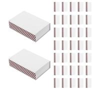 Healvian Sliding Paper Matchstick Boxes with Double Sided Striker 50Pcs Unpainted Match Holders for Fireplace Tabletop and Outdoor Use