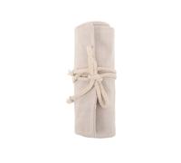 Healvian Slot Canvas Pencil Roll up Organizer for Artists and Students | Beige Rollup Design, Travel and Outdoor Sketching Use, Easy Access Storage for Brush Pens and Pencils