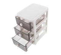 Healvian Small Makeup Storage Cabinet Cosmetics Display Case for Desk and Bathroom Countertop Sundries Organizer