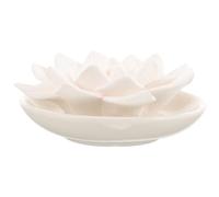 Healvian Small Passive Essential Oil Diffuser Stone, Flower-Shaped Plaster Aroma Diffuser for Car and Home, White Butterfly White Lotus Scented Decor, Fragrance Air Freshener