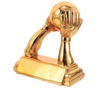 Healvian Soccer Sports League Cup Championship Trophy Resin Lightweight Compact Elegant Design Golden Small Trophy for Players Fans School Awards Office Decoration