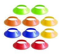 Healvian Soccer Training Cones, for 10pcs Football Agility and Velocity Improvement Pe Multi-function Disc Cones for Basketball Training and On-site Boundary Setting