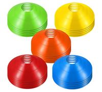 Healvian Soccer Training Cones Pe Material, Easy to Transport with Mesh Bag 30 Pcs for Agility and Speed Distinct Colour Variety for Football and Sports Practice