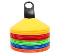 Healvian Soccer Training Obstacle Cones Plastic Multi-function Disc Markers with Resistance to Trampling and Improved Hand-eye Coordination for Football Matches and Entertainment