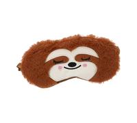 Healvian Soft Plush Sloth Sleep Mask Blackout Eye Cover for Boys Travel Nap Office Use Lightweight Portable Cartoon Blindfold for Relaxation