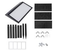 Healvian Solar Number Light Solar Powered with 10 LED Outdoor Address Sign Doorplate Insert into Ground Includes 5 English Letters and 3 Sets of Numbers for Home and Shopping Mall