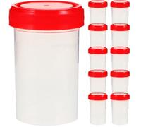 Healvian Specimen Cups with Lids 15pcs Clear Urine Collection Cup 60ML Urine Sample Jar Containers for Pee Semen Sperm Sample Testing (Random Color)
