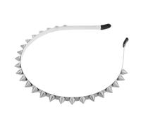 Healvian Spiked Alloy Headband for Women Gothic Punk Riveted Hair Accessory Festival Wear Edgy Design Personal Safety Fashion Headbands with Sharp Studs for Rock and Goth Styles