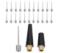 Healvian Sports Ball Inflator Adapters Air Pump Needle Silver Plastic Steel Leakproof Precision Design for Soccer Basketball Gym Training Sports Courts Use