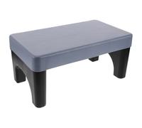 Healvian Squatting Toilet Stool with Non-Slip Footstep, Thickened Bathroom Foot Stool for Adults and Kids, Rectangular Blue Seat with Black Legs, Toilet Training Aid for Improved Squat