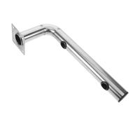Healvian Stainless Steel Antenna Pole Bracket for Security Camera and Outdoor Antenna Mounts, L Shaped Wall Mount with Square Base for Perimeter Monitoring and Long Term Reliability
