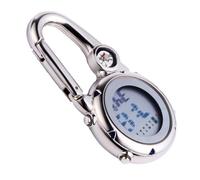 Healvian Stainless Steel Carabiner Watch with Face for Outdoor Climbing and Paramedics Read Timepiece Clip for Hiking and Everyday Use Blue