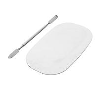 Healvian Stainless Steel Manicure Cosmetic Mixing Palette Lightweight Oval Foundation Tray for Nail Polish Lipstick Eyeshadow Portable Professional Makeup Artist Tool for Go Color Blending