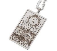Healvian Stainless Steel Men’S Tarot Pendant Necklace Sun God Design Religious Style Male Sweater Chain Christmas