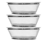 Healvian Stainless Steel Strainer Basket Large-Capacity Double Drain Basin with Rounded Corners 3pcs Multi-Purpose Kitchen Fruit and Vegetable Holder for Vegetables and Liquid