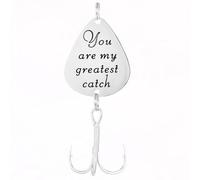 Healvian Stainless Steel Treble Fish Hook Guitar Pick Lure You Are My Greatest Catch Pattern, 1PCS Fishing Bait for Outdoor Fishing Accessories