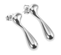 Healvian Stainless Steel Water Drop Earrings Small Studs Smooth Polished Finish Hypoallergenic Ear Jewelry Chic Korean Style Drop Ear Decors for Women