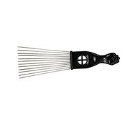 Healvian Steel Needle Wide Tooth Comb and Slick Rake Hair Brush, Black Medium Hairdressing Comb for Detangling and Styling, Suitable for Wet and Dry Hair in Salon and Home Use