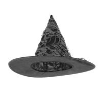 Healvian Stylish Halloween Witch Hat with Broken Comfortable Pointed Adornment for Women and Teens Lightweight Masquerade Party Accessory for Costume and Cosplay