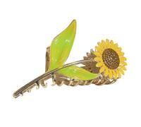 Healvian Sunflower Hair Clip Decorative Claw Clip for Women 2-pack Metal Flower Hair Accessories Easy to Use for Casual and Formal Styles