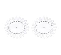 Healvian Sunflower Nail Polish Display Wheel Transparent Nail Art Display Board with 20 False Tips Colour Practice Wheel for Salon Home Use