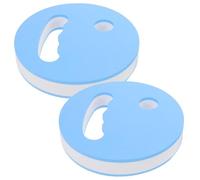 Healvian Swimming Hand Paddles for Pool Exercise - 1 Pair Aqua Weights Palm Resistance Rings - Lightweight Swim Training Float Boards and Adults Beginners (light Blue White)