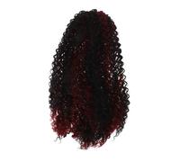 Healvian Synthetic Curly Ponytail Extension with Gradient Afro Texture for Women Voluminous Drawstring Hairpiece for Secure Fit Versatile Styling for Sports Parties and Daily Wear