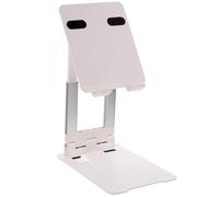 Healvian Tablet Construction for Aluminium Desk Stand Adjustable with Bracket and Alloy Silicone, Multi-use Portable Tablet Holder Suitable for Office and Meeting Room Use