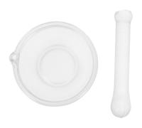 Healvian Thick Base Glass Mortar and Pestle Set 60ml with Grinding Bowl for Laboratory and Kitchen Use, Small Glass Grinder Pestle for Chemistry Lab and Food Preparation