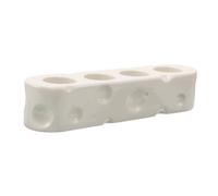Healvian Toothbrush Holder Stand for Bathroom Ceramic Toothbrush Organizer Slots Modern Design for Toothpaste and Makeup Brushes Bathroom Accessory