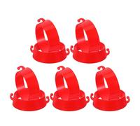 Healvian Traffic Cone Chain Connector Rings Barrier Chain Links Abs Plastic 16pcs Red with Noise Reduction and Vibration Minimizing Features for Construction Sites and Bicycle Use
