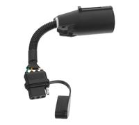 Healvian Trailer Plug Adapter 7-pin to 4-pin Connector, Black 7 Way to Flat Trailer Connector for Rv, Truck, and Caravan Wiring Harness