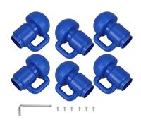 Healvian Trampoline Easy Inch for Blue Caps Plastic Pole Diameter 1, Replacement Safety Protection and Suitable Rods Outdoor Playset Garden Fencing Posts